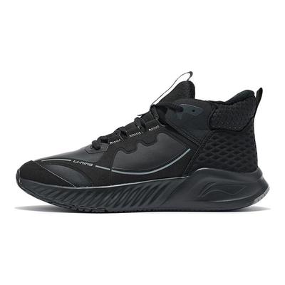 Chaussures de Running Mi-Hautes Soft Zero Wntr Chaussures de Sport Homme Noires AGLR237-5