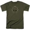 Sun Records Rock Heraldry S/S Adult 18/1 T-Shirt Military Green Unisex T-Shirt