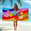 Retro Floral Rainbow Beach Towel Patterned Sunscreen And Windproof Suitable For Swimming Pool Camping Travel Blanket