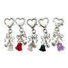 Stylish Rose Bowknot Keychain Charm Fashionable Rose Bowknot Keyring Charm for Women's Purse and Phone Decoration