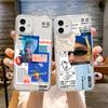 Fashion Lable Case For Iphone 11 13 14 15 Pro Max 12 XR X Xs 7 8 Plus 6s SE  13 Mini 14promax 13promax Soft TPU Covers Funda