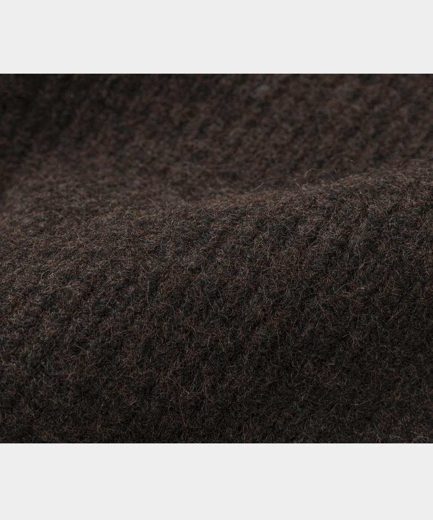 LETTERCOMO Heavy Rush Wool Round Knit Brown