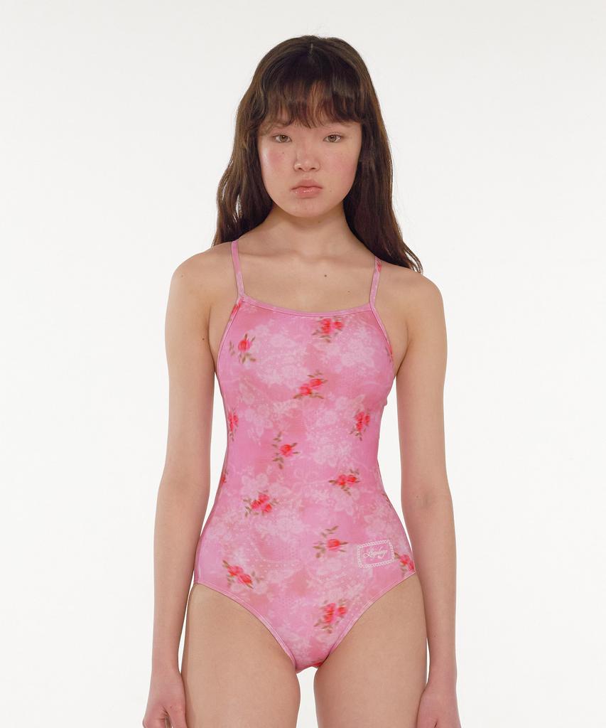 Lupeulupeu [Floral Veil_Pink] One-Piece Swimsuit