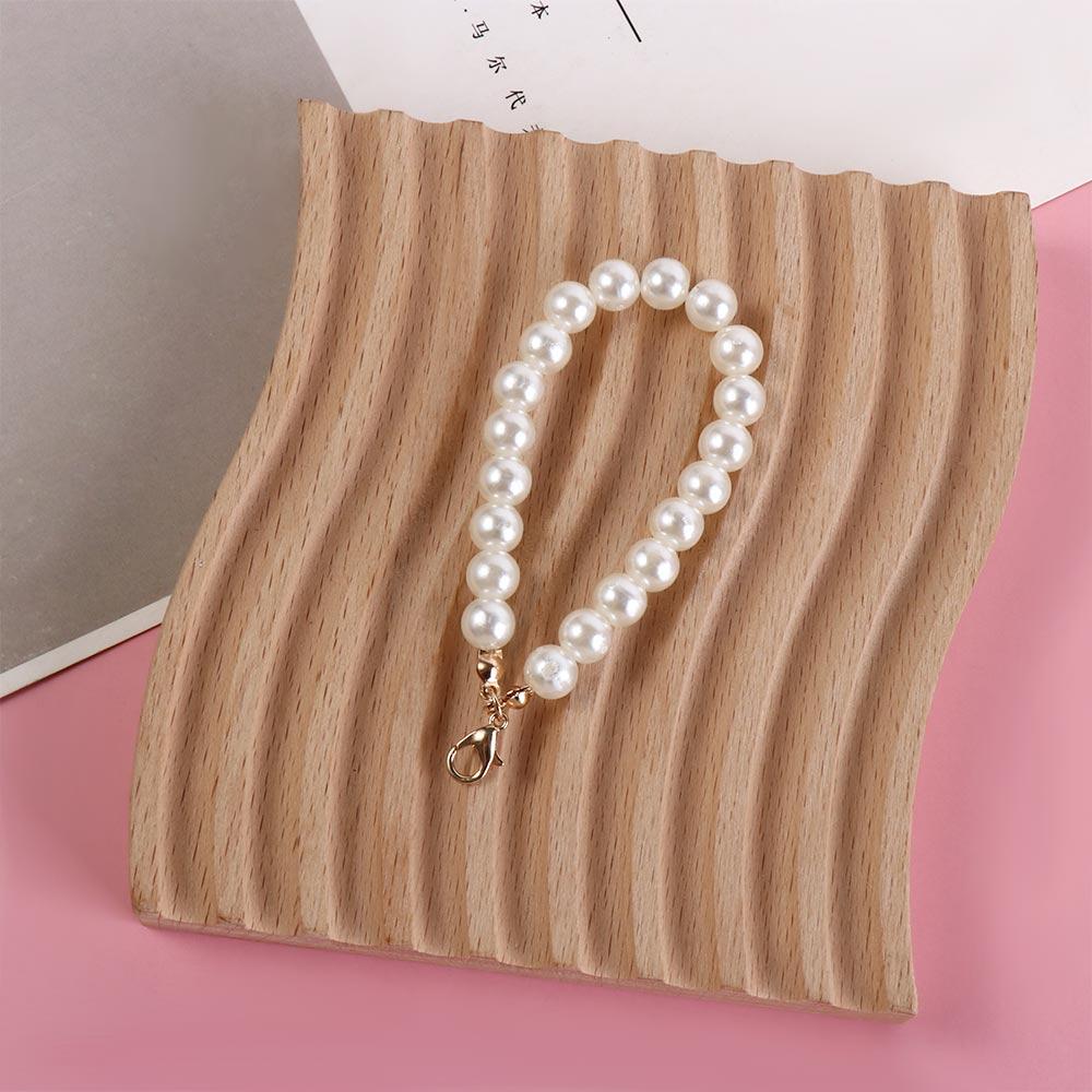 Creative Simple White Pearl Mobile Phone Chain Lanyard For Women Girls Anti-Drop Phone Case Chain Charm Jewelry Accessories