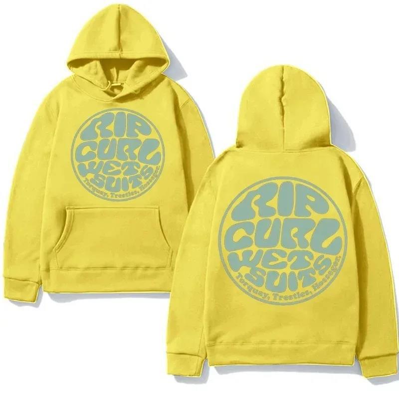 Męska bluza z kapturem Rip Curl Men Wetty Land Bluza z kapturem Wersja luźna Męska moda z długim rękawem Damska codzienna Harajuku Pulowery Sudaderas