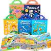Opakovane použiteľná kreslená kniha so samolepkami pre deti, viacnásobné scény, DIY puzzle hra, vzdelávacie učenie, klasické hračky pre dieťa vo veku 2-4 roky, darčeky