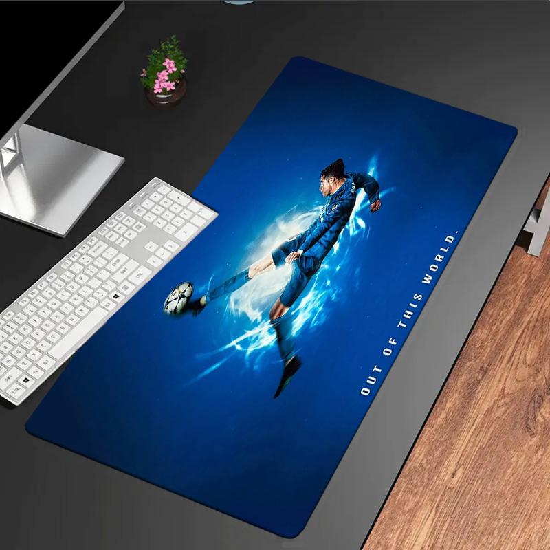 Ronaldo's Vuurwerk Viering muismat, rubberen onderkant, esports bureau mat, muismat voor gamers en kantoorgebruik, gaming bureau, gemakkelijk schoon te maken mat