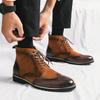 FashionItalian Style Men Boots Luxury Brand Ankle Boots Leather Men High Top Platform Office Work Men Boot Botas Hombre Invierno Bottes