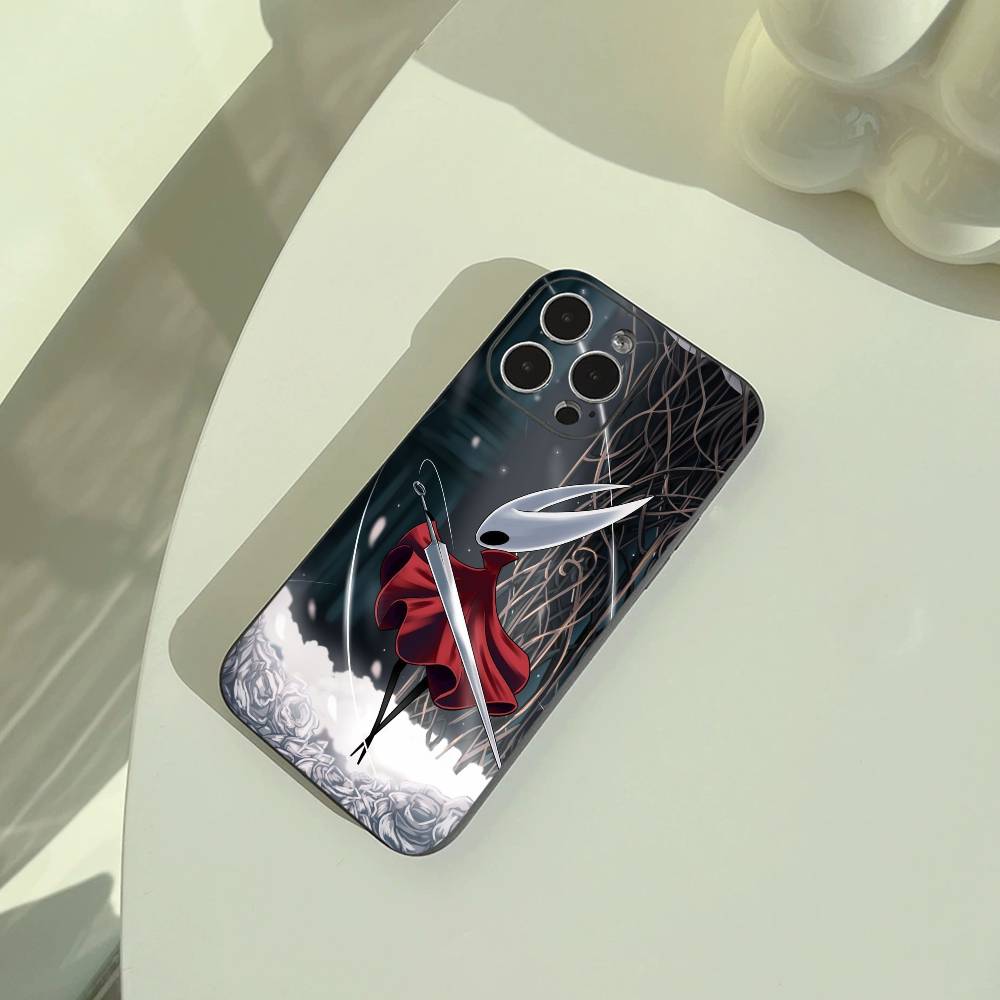 H-Hollow- K-Knight -S-Silksong Phone Case For iPhone 17,16,15,14,13,12,11 Pro Max,16/15/14Plus,XS Soft Black Cover