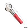 Stainless Steel Food Tongs with Red Silicone Tips