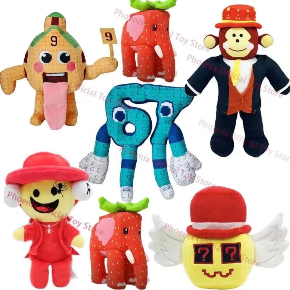 NEW Steal A Brainrot Esok Sekolah Plush Sammy Jandel Strawberry Elephant Plushie Cute No. 9 House Stuffed Doll Toy Fans Gift