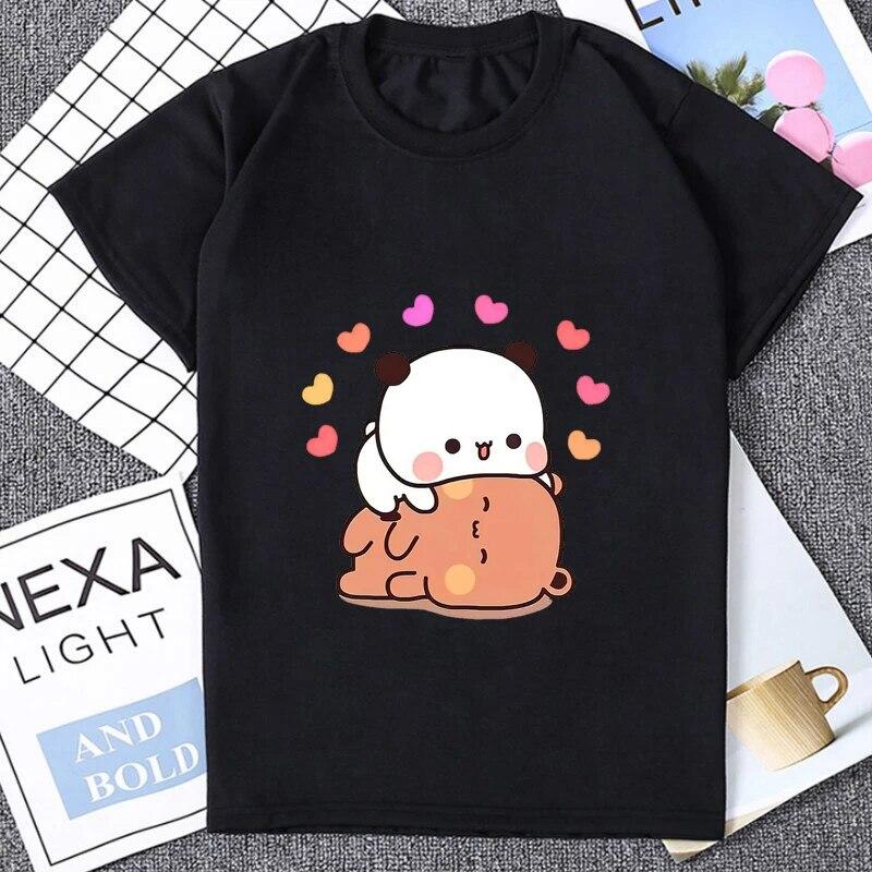 Kawaii Anime Bubu Dudu Tištěná grafika Módní Pár Oblečení Ležérní Hipster Unisex Tričko Streetwear Dámské Tričko ve stylu Harajuku