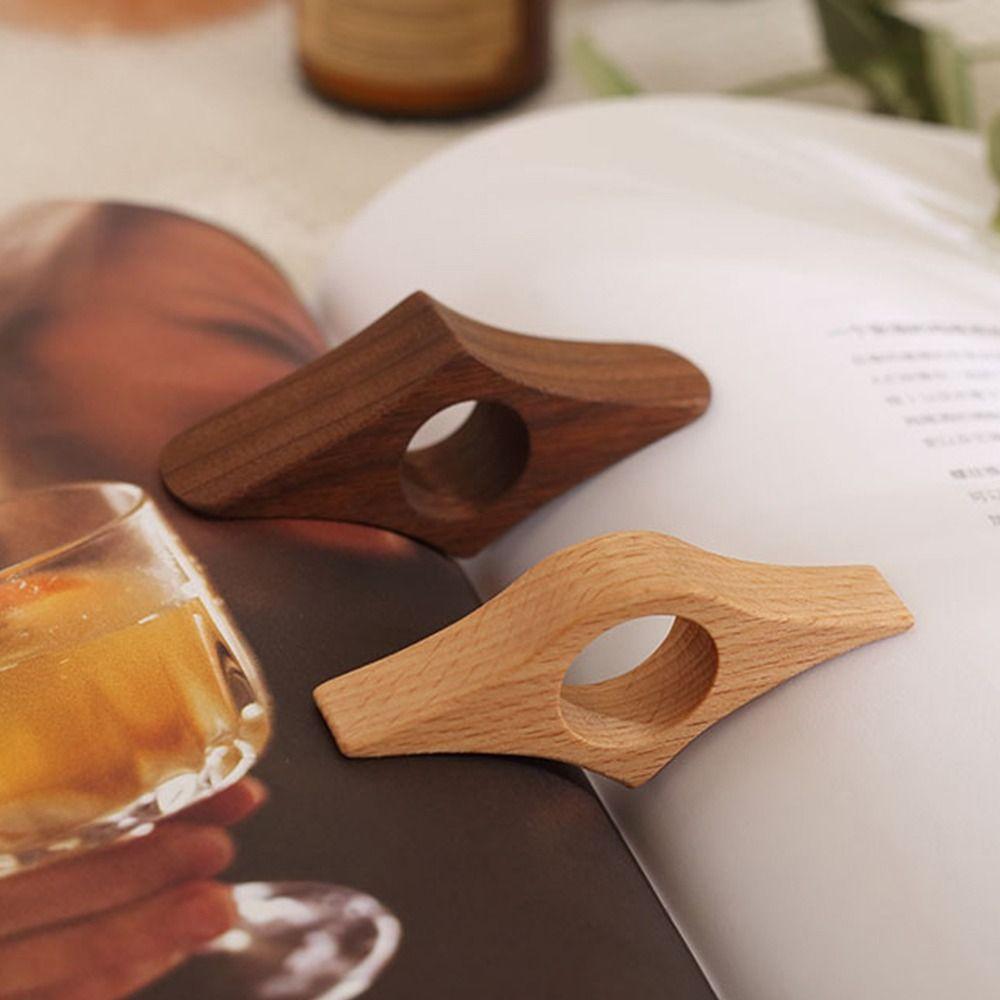 Page Turning Fixed Thumb Bookmark Wooden Book Page Holder Thumb Book Holder School Office