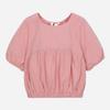 Women Back Slit Shirring Blouse T264mbl932w