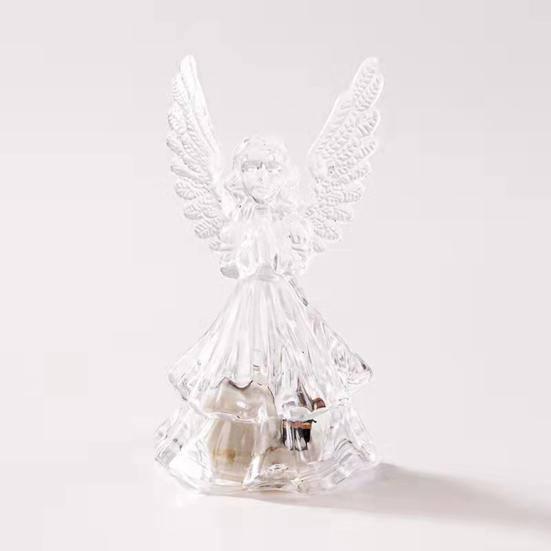LED Light Transparent Shape High Creative Shatterproof Durability Energy-saving Decorative Acrylic 3D Angel Night Light