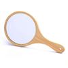 Holz Handspiegel Damen Schminkspiegel Vintage Tragbar Hängend Griffspiegel