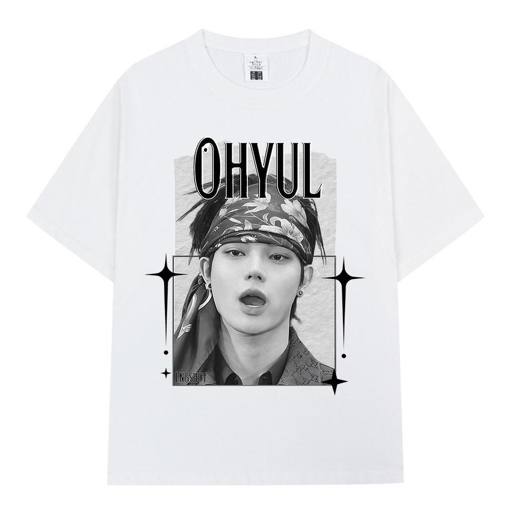 Korean Kpop Hip Hop T-shirt Men's Women Clothing Fashion Oversized Cotton Casual Short Sleeve Tops Fan Gifts