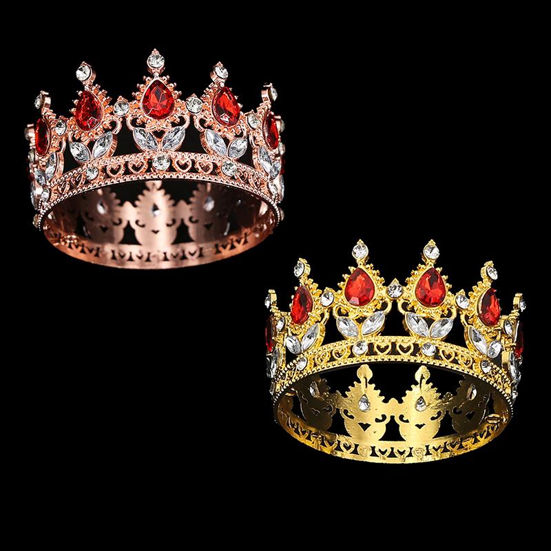 Beautiful Crystal Large Crown Cake Decoration Crown Cake Topper For Gril Birthday Party Cake Decorations Ornaments