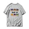 Jojos wunderbares Abenteuer Leerer Streifen Xu Lun Stone Sea Sport Reines Baumwoll-T-Shirt Superheißes Herren- und Damen-Kurzarm-T-Shirt