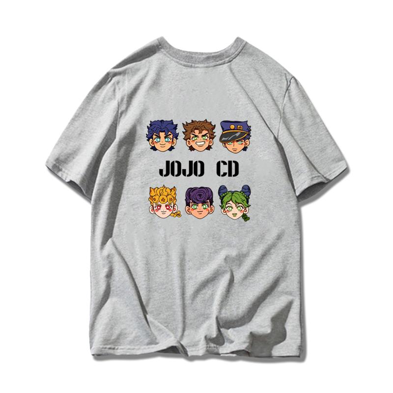 Jojos wunderbares Abenteuer Leerer Streifen Xu Lun Stone Sea Sport Reines Baumwoll-T-Shirt Superheißes Herren- und Damen-Kurzarm-T-Shirt