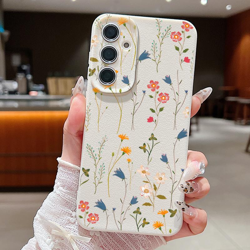 Blommigt Mönster Fodral För Samsung Galaxy S25 Ultra Capa S24 Ultra S23 S22 Plus S21 FE A15 A16 A25 A26 A34 A35 A36 A54 A55 A56 5G