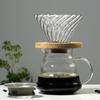 600ml Kaffeekaraffe Tropfkaffee-Server Hand-Tropfkaffee-Server Hitzebeständig, Kältebeständig Hochborosilikatglasmaterial (Transparent)