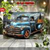 Vintage Blue Truck Metal Sign Retro Wall Decor for Kitchen Garage Bar