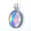Natural Opal Pendant 24.45 ct Ethiopian Oval 925 Sterling Silver October Birthday Birthstone