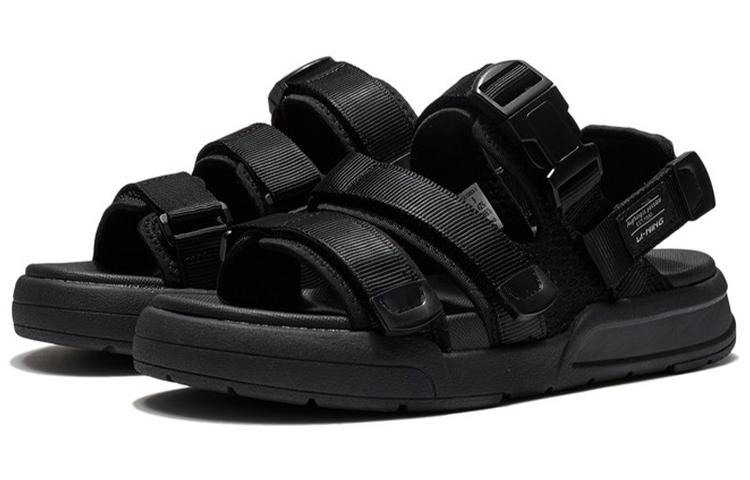 Li Ning Coca Comfortable Sports Sandals Men's Black AGUS003-1