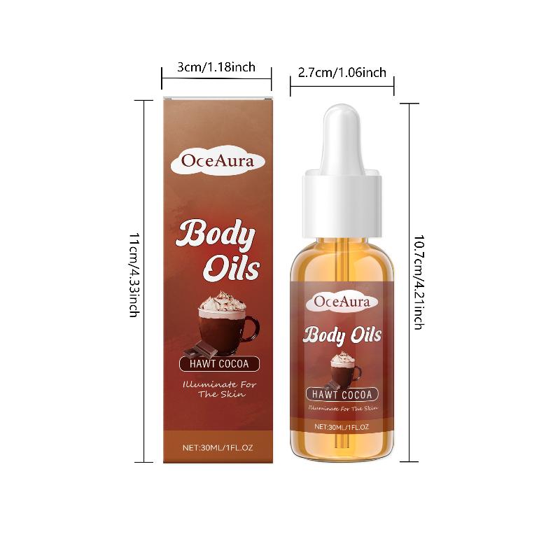 Cocoa Moisturizing Body Oil Firming and Nourishing Elastic Skin Care Scented Body Oil for Ladies Spa Relax