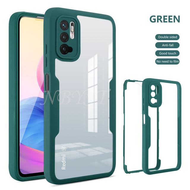 Double Protector HD PET Film Case for Xiaomi 12T 11T Mi 11 Lite NE 5G POCO X4 Redmi 10C Note 11E 11s 10s Pro 360 Full Body Protective Cover