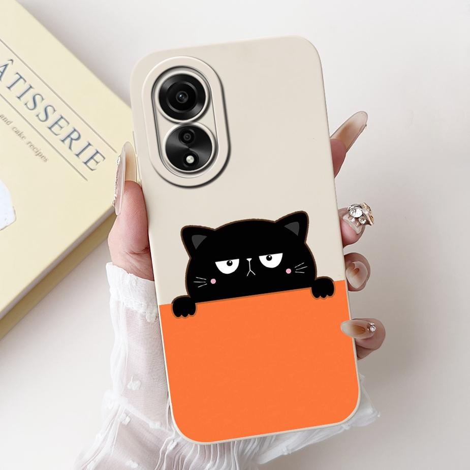 For Oppo A78 4G Case CPH2565 New Fashion Candy Painted Back Cover Shockproof Phone Case For Oppo A78 A 78 OppoA78 4G Soft Fundas