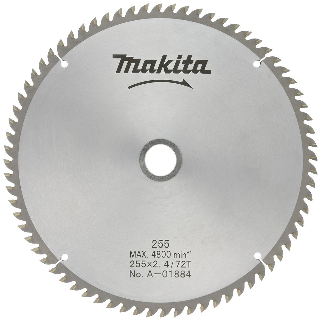Makita Chip Saw for Woodworking and Outer Diameter Number of Blades 72T Aluminum, 255mm, A-01884