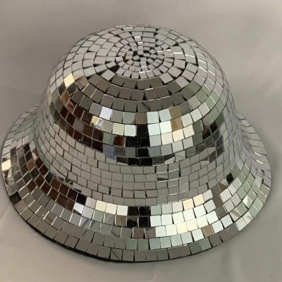 Glittrande Reflekterande Spegel Bucket Hat Disco Stil Fiskehatt Festivaler Födelsedagar Nattklubbsfest Keps Modeaccessoar