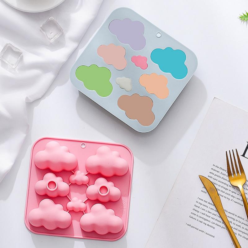 Multi Size Cloud Chocolate Silicone Mold Geometry Ice Cube Candy Biscuit Jelly Baking Mould Cake Decor Soap Candle Making Gifts