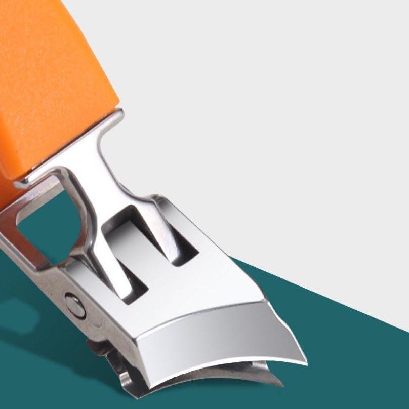 1/2Pcs Wide Jaw Opening Anti-Splash Slanted Nail Clippers Large Wide Jaw Opening Toe Nail Ultra Sharp Stainless Steel Nail Clippers for Thick Nails