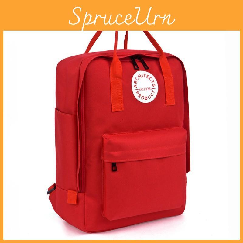 Man Er Wei Letter Print Oxford Material Travel Backpack With Multiple Compartments For Men And Women