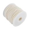 Guirlande de perles en demi-ronde en coton double rouleau de 25 m pour mariage (beige)