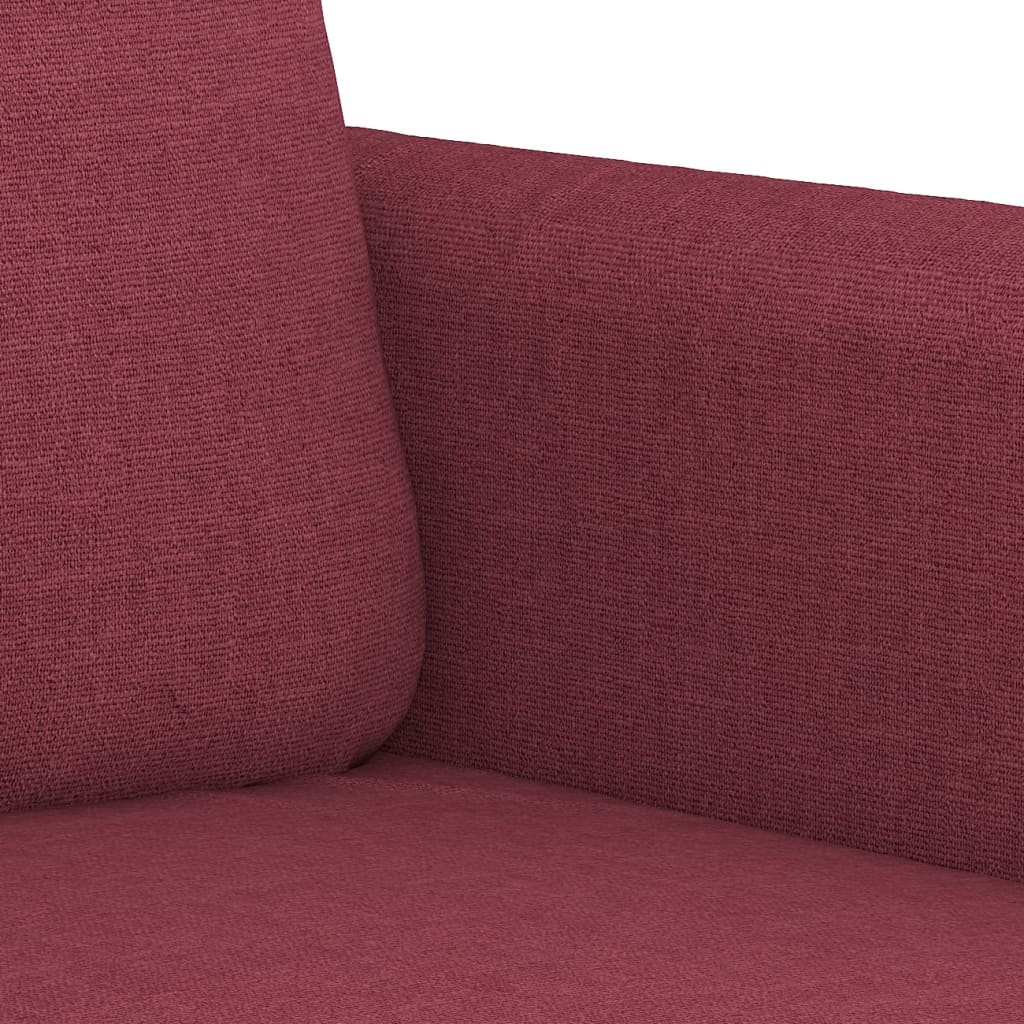 Vidaxl 4-Piece Lounge Set, Fabric Upholstered, Wine Red