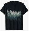 Night Nature Wildlife Trees T-Shirt Outdoor Forest Mountain Men Graphic Tee Smal