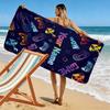 Name Custom Gamer Print Beach Towel, Large Soft Quick Dry Towel for Beach Camping Swimming