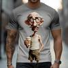 Men's 3D Old Man Guys Drink Coffee Print T-shirts Funny Novelty Daily T Shirts Fashion Outdoor Short Sleeve Tops Summer Clothing