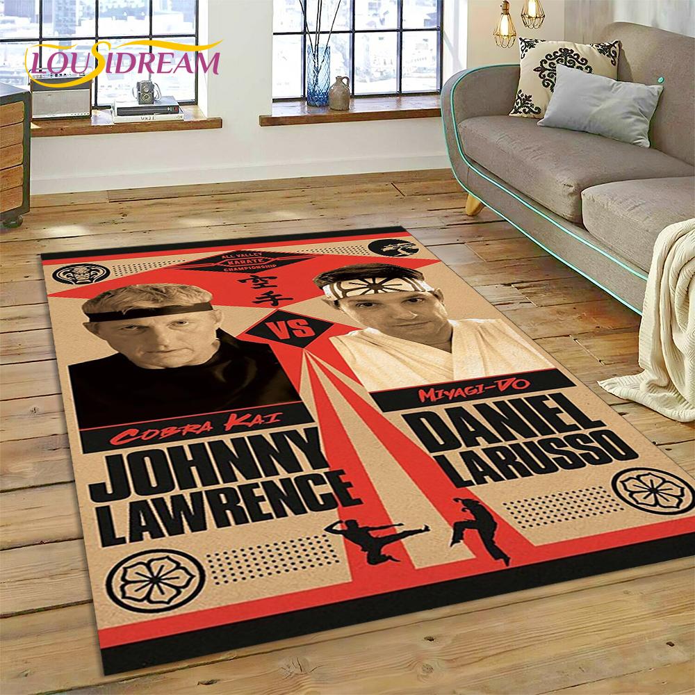 3D Cobra Kai Classics TV Amanda Karate Rug Carpet for Living Room Bedroom Decor,Floor Mat Non-slip Decoration for Sofa Doormat
