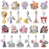 Exquisite Copper Christmas House Beads & Church & Opera House Dangle Charm Fits Bracelet Building Pendant Gifts