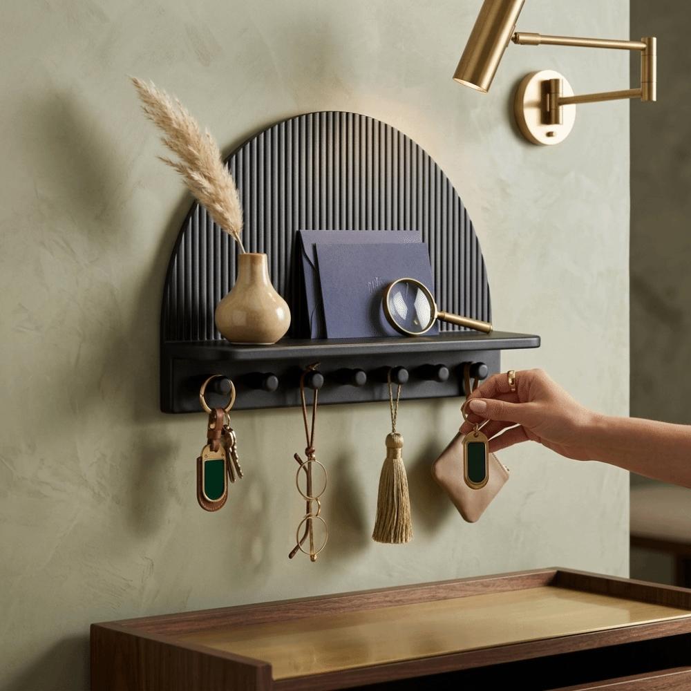 Wall Decor Wall Mount Storage Rack 3D Printed Key Rack Space Saving Wall Organizer Indoor