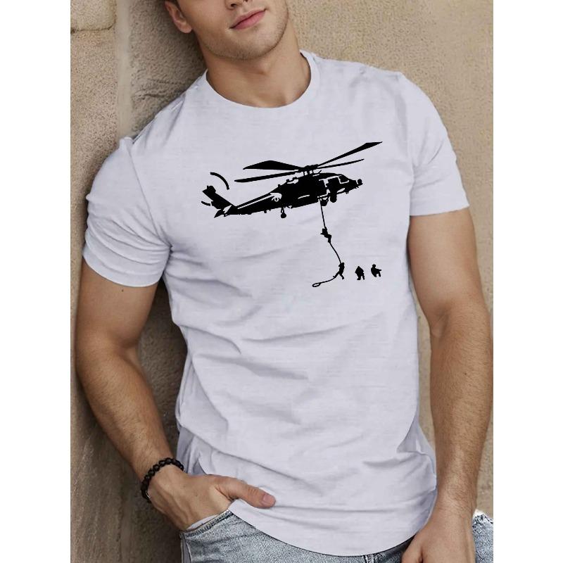 European Sizes Men'S Summer Short Sleeve T-Shirt for Airborne Troops