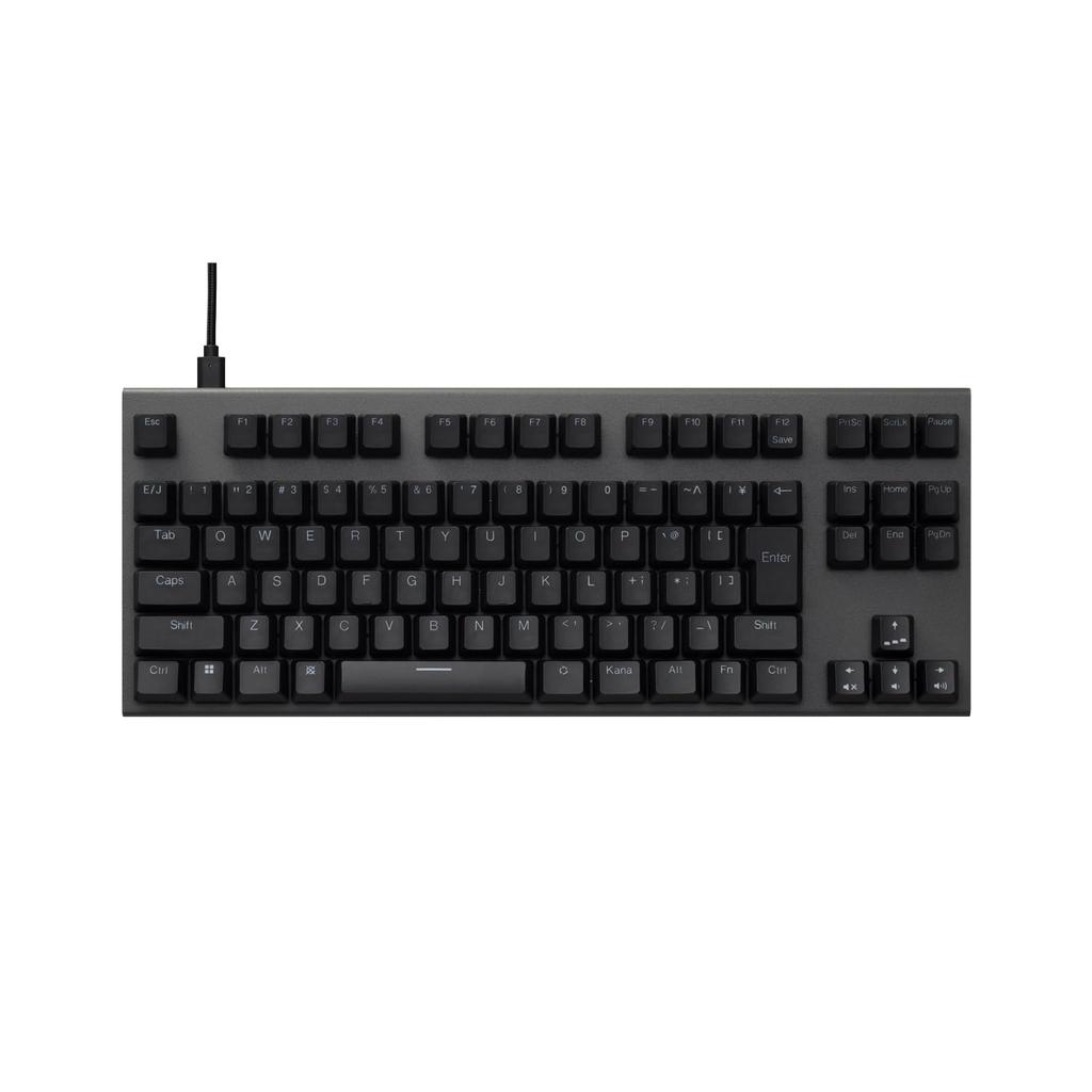 REALFORCE GX1Plus Japanische Kapazitive Schnellste Hergestellte Ohne Kana X1PC11 Tastatur, 45g, Layout, Schwarz/Dunkelgrau, Berührungslose Schaltung, Auslöser,