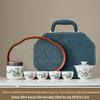 Zhuchuang Jingpin White Porcelain Retro Tea Set