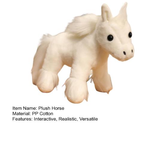 Horse Plush Toy Realistic Horse Stuffed Animal 12" Collectible Horse Soft Soft Animal Doll Pillow for Kids