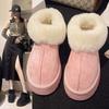 New Autumn and Winter One-pedal Snow Boots Women's Shoes Plush Integrated Confinement Cotton Shoes Plush Thickened